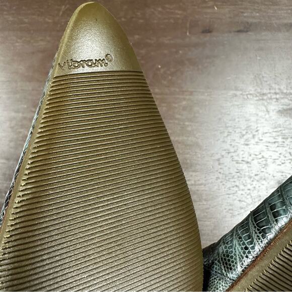 Giuseppe Zanotti Heels Womens 38/ US 8 Snake Print Pointed Toe Leather Pumps - Picture 9 of 11